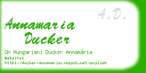 annamaria ducker business card
